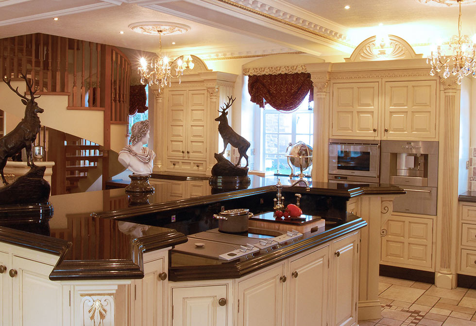 ornate kitchen island