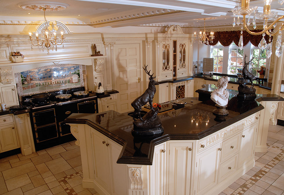 ornate kitchen island